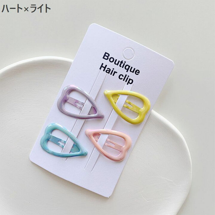 楽天市場】送料無料 パッチン留め 4個セット ヘアピン ヘアクリップ キッズ 子供用 髪留め 髪飾り ヘアアクセサリー かわいい 星 スター ハート スクエア しずく型 ヘアアレンジ : 激安プラネット