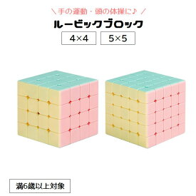 送料無料 ルービックブロック ジーニアスキューブ 立体パズル 4×4 5×5 Genius CUBE スピード スマート ブロック 頭の体操 立方体 四角形 知育玩具 手の運動