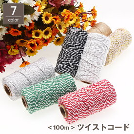送料無料 ツイストコード 紐 ひも 巻糸 ロール 100m ラッピング用品 リボン 包装 資材 ギフト 贈り物 装飾 飾り ハンドメイド 手芸 クラフト DIY ナチュラル おしゃれ