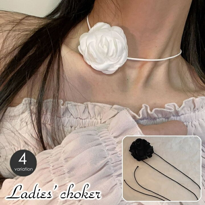 楽天市場】送料無料 チョーカー レディース 花 フラワー 薔薇 バラ 