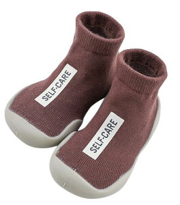 送料無料 ソックス 靴下 ニットソックスシューズ キッズ ベビー ソックスシューズ 滑り防止 ルームシューズ 室内履き 室外兼用 子供靴 幼児 12.5 13.5 14.5 15.5 ブラック レッド グレー イエロー