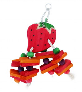 送料無料 ペット用品 オウム用おもちゃ 鳥用おもちゃ ペット 鳥 オウム チンチラ おもちゃ 玩具 遊ぶ 木 ウッド 木製 フルーツ型 果物型 カラフル かわいい 揺れる