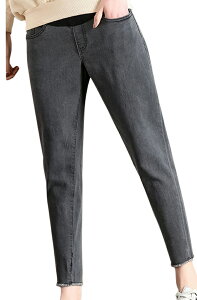 送料無料 マタニティパンツ ジーパン デニム ロングパンツ ジーンズ レディース 女性 婦人服 妊婦 ボトムス 長ズボン 9分丈 ポケット付き スキニー スリム 大きいサイズ ゆったり ラフ スト