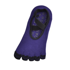 送料無料 ヨガソックス レディース 女性用 五本指ソックス 靴下 つま先あり 滑り止め付き ジム ストレッチ フィットネス スポーツ かわいい オープンフィンガー レッグウェア ブラック パー