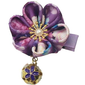 送料無料 ヘアクリップ キッズ レディース ヘアアクセサリー 髪留め 花 フラワー 和風 着物 浴衣 和装 和柄 おしゃれ かわいい ヘアアレンジ レッド ピンク ブルー パープル 赤 青 紫