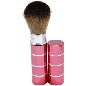 送料無料 メイクブラシ フェイスブラシ 化粧ブラシ キャップ付き 携帯用スライド式 コスメ パウダーブラシ チークブラシ ファンデーションブラシ レディース 化粧品 メイクアップ 使いやす