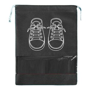 送料無料 シューズバッグ シューズ入れ シューズケース 靴入れ 中が見える スポーツ アウトドア 旅行 携帯用 コンパクト 収納袋 折りたたみ 持ち運び 巾着袋 イラスト入り 便利グッズ シン