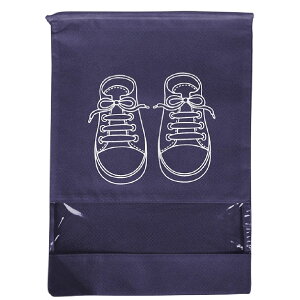 送料無料 シューズバッグ シューズ入れ シューズケース 靴入れ 中が見える スポーツ アウトドア 旅行 携帯用 コンパクト 収納袋 折りたたみ 持ち運び 巾着袋 イラスト入り 便利グッズ シン
