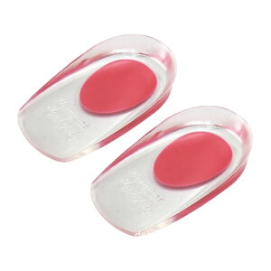 送料無料 インソール シリコン 2個セット ヒールパッド かかと用インソール かかと 中敷き ハーフインソール 衝撃防止 負担軽減 やわらかい 洗える 足ケア用品 靴用品 シューズアイテム ソ