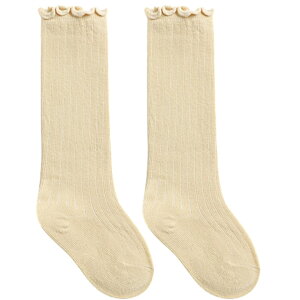 送料無料 靴下 ハイソックス ベビー キッズ 赤ちゃん 子供 くつ下 ニーハイ 女の子 フリル 伸縮性 単色 無地 シンプル ベーシック おしゃれ かわいい キュート 定番 上品 お出かけ 発表会 パ