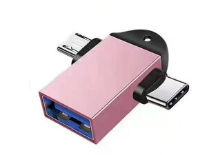  OTGP[u 2in1 MicroUSB^Type-C to USBϊA_v^[ USB3.0 [d ʐM f[^] X}z ^ubg
