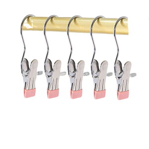 送料無料 洗濯バサミ クリップ 5個セット フック付き ステンレス シンプル 靴下 下着 ショーツ パンツ 衣類 サンダル 干す 室内 カラバリ豊富 洗濯用品 ランドリー用品 黒 グレー ピンク