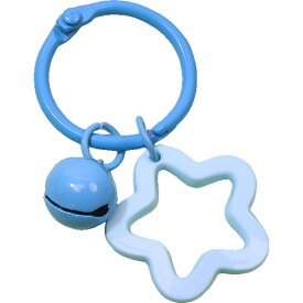 送料無料 キーホルダー キーリング 同色2個セット 服飾小物 ファッション小物 星型 スター レッド ローズ ピンク 可愛い おしゃれ 鈴付き 財布 バッグチャーム カラバリ豊富