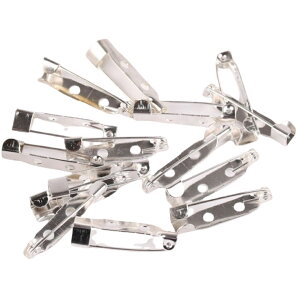 送料無料 ブローチピン 100個セット 20mm コサージュピン ウラピン 裏ピン アクセサリーパーツ クラフト 手芸 金具 留め具 回転式 アンティーク 安全ピン 造花ピン ハンドメイド DIY