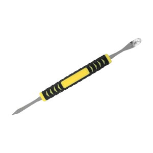 送料無料 金属ヘラ スパチュラ 両頭型 こじ開け工具 オープニングツール スマホ パソコン 修理 分解 交換 液晶画面 バッテリー 滑り止め