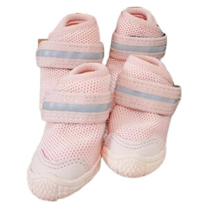 送料無料 【メッシュドッグシューズ】犬 靴 脱げない 履かせやすい 犬用靴 犬の靴 夏 散歩 反射ベルト付 ゴム底 犬用ブーツ 肉球保護 足裏保護 アスファルト やけど 滑り止め ペット用品 犬