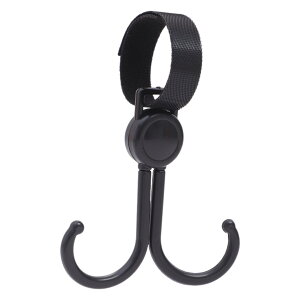 送料無料 ベビーカー用フック 2個セット 両側フック ダブルフック バギーフック 荷物掛けフック ベビーカーアクセサリー マジック テープ 簡単取り付け 吊り下げ 車椅子 自転車 買い物 便利