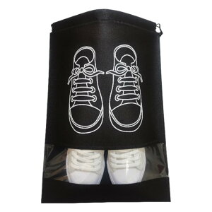 送料無料 シューズバッグ シューズ入れ シューズケース 靴入れ 中が見える スポーツ アウトドア 旅行 携帯用 コンパクト 収納袋 折りたたみ 持ち運び 巾着袋 イラスト入り 便利グッズ シン