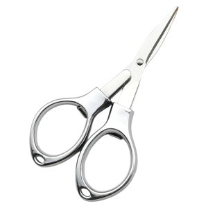 送料無料 釣りハサミ 糸切りはさみ 折りたたみ 釣り具 フィッシングツール アウトドア 小型 軽量 コンパクト 持ち運び 防災 裁縫 携帯 ポケットサイズ