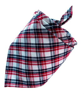 送料無料 ペット用バンダナ スカーフ スタイ よだれかけ 犬用 猫用 ペット用品 三角巾 首飾り 結ぶタイプ チェック柄 格子柄 カジュアル かわいい おしゃれ