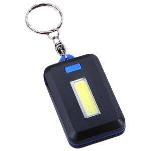 送料無料 COBライト ポータブルライト キーホルダー キーリング 投光器 LED 電池式 明るさ調整可能 点灯 点滅 小型 軽量 防災 登山 アウトドア キャンプ 釣り フィッシング 地震 停電
