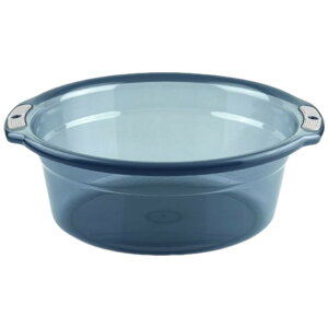 送料無料 洗面器 湯桶 風呂桶 洗面桶 バスボウル たらい バケツ クリア 透明 シンプル おしゃれ バスルーム 浴室 お風呂 丸型 円形 サークル 清潔感 バスグッズ 持ち手付き 風呂用品 風呂おけ