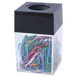 送料無料 クリップホルダー マグネット付き クリップ入れ 磁石付き クリップ収納ケース 文房具 事務用品 整理整頓 取り出しやすい 大容量 クリア