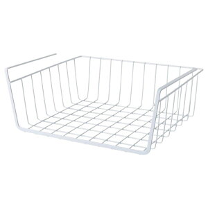 送料無料 吊り下げラック 吊り下げ棚 戸棚下 テーブル下 収納用品 カゴ ワイヤーバスケット デッドスペース活用 シンプル キッチン 台所