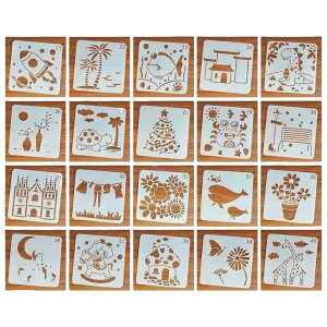 �������� �X�e���V�� �e���v���[�g 20���Z�b�g �X�e���V���V�[�g �^�� �]�ʃV�[�g �C���X�g ���[�� DIY �`�� �� �A�� ������ �C�x���g �N���t�g ����p�i ������� ����