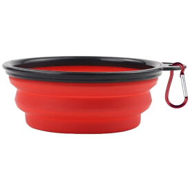 送料無料 ペット用食器 フードボウル ウォーターボウル 折りたたみ 餌入れ 水入れ 持ち運び 携帯 カラビナ付き コンパクト カラバリ豊富