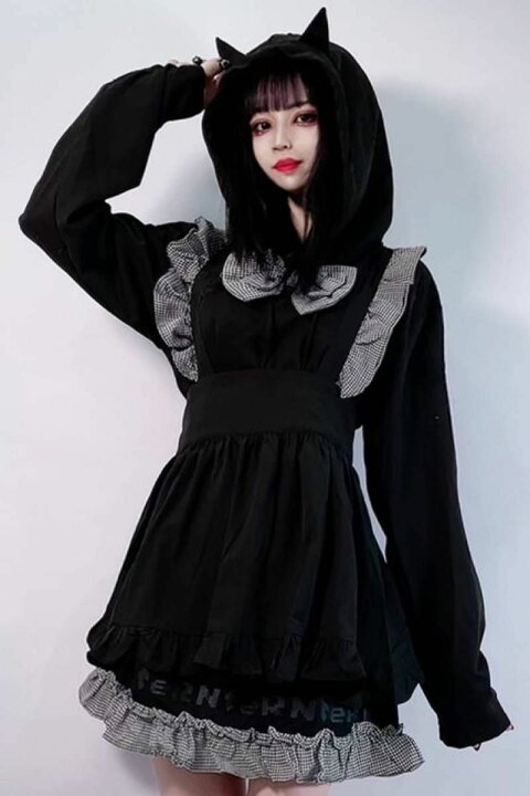 楽天市場】NieR (ニーア) 3WAY猫耳付きメイド服風ワンピース【エプロン 