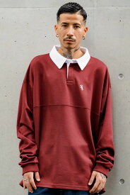 Subciety (サブサエティ) RUGGER SHIRT-BURGUNDY