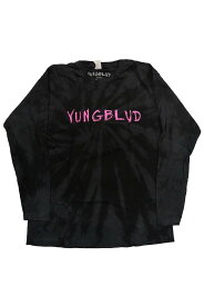 YUNGBLUD UNISEX LONG SLEEVE T-SHIRT: SCRATCH LOGO (WASH COLLECTION)