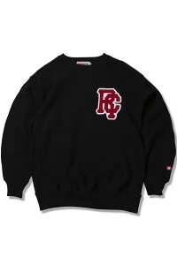ANIMALIA (�A�j�}���A) 12oz HEAVY CREW NECK - Chenille BLACK