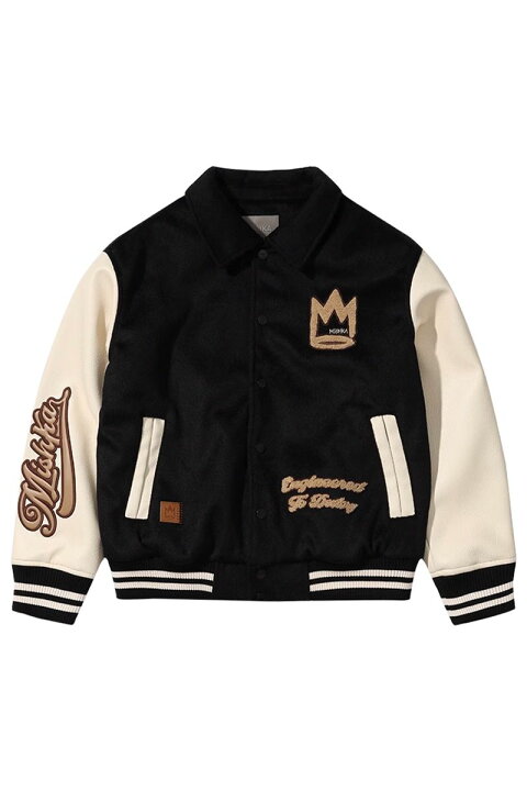楽天市場】MISHKA (ミシカ) フェイクレザースタジアムジャケット 