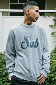 Subciety（サブサエティ） DAMAGED SWEAT GRAY