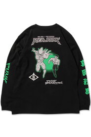 PUNK DRUNKERS (パンクドランカーズ) ［PDSxREALHEAD］エイリマンとアイツロンTEE BLACK