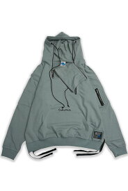 SLEEPING TABLET (スリーピングタブレット) AVA [ DEFORMED HIGH NECK HOODIE ] SKY GRAY