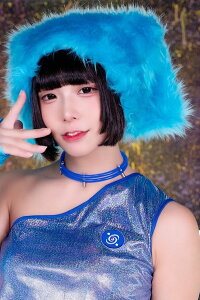 AIKA ELECTRONICS(�A�C�J�G���N�g���j�N�X) Fur cap Future�yBLUE�z