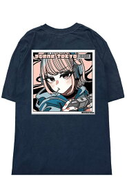 SCENE TOKYO (シーントウキョウ) game girl Tee (indigo)