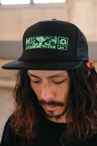 �i���̋��lxMAGICAL MOSH MISFITS(�}�W�J�����b�V���~�X�t�B�b�c) �gMAGICAL MOSH EREN�h MESH CAP GREEN