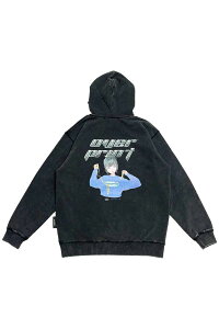 over print (�I�[�o�[�v�����g) ANIME Hoodie - Chacoal