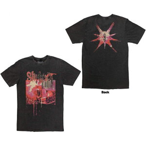 SLIPKNOT Unisex Stone Wash �o���hT�V���c: The End, So Far Barcode - CHARCOAL GREY