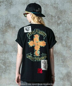 glamb(�O����)GB0325/CS02 : GUNS N�f ROSES Cross T-Shirt - Black