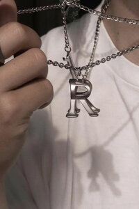 RECOVERY(���J�o���[) three-dimensional R device pendant - Matte Silver