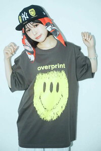 over print (�I�[�o�[�v�����g) Inside Tee - Chacoal