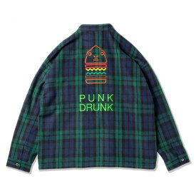 PUNK DRUNKERS (パンク・ドランカーズ) 鮫人チェックシェフJKT - GREEN CHECK