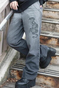 gibous (�M�{�X) snake scorpion smokey gradation denim