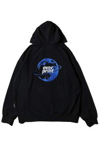 over print (�I�[�o�[�v�����g) MOON CHiLD Zip Hoodie - Chacoal