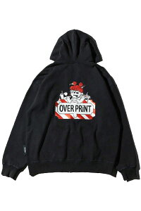 over print (�I�[�o�[�v�����g) EVERYDAY Zip Hoodie - Chacoal